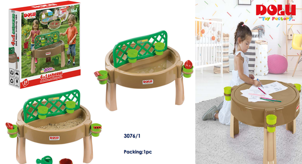 Dolu 4 in 1 Gardening Sand Water and Creativity Table 3076/1 for indoor and outdoor kids play