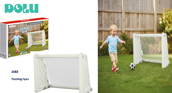 Dolu Football Goal 2683 white kids outdoor football goal with net for 36 months plus