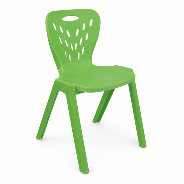Dolu Kids Plastic Chair Green 3078/1 stackable chair for playroom and classroom use