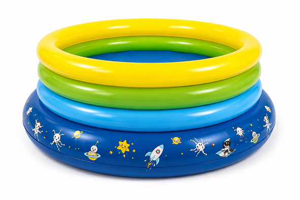 Ages 3-6 Kids Trampoline 112x49cm 51114 colorful inflatable water play item with space graphics