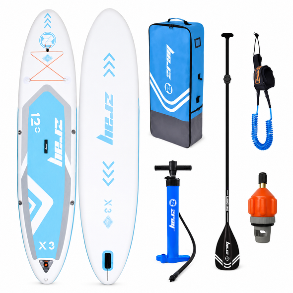 ZRAY X2 surfing board set 330x81x15 cm 150kg 34086 with paddle pump carry bag leash and valve adapter