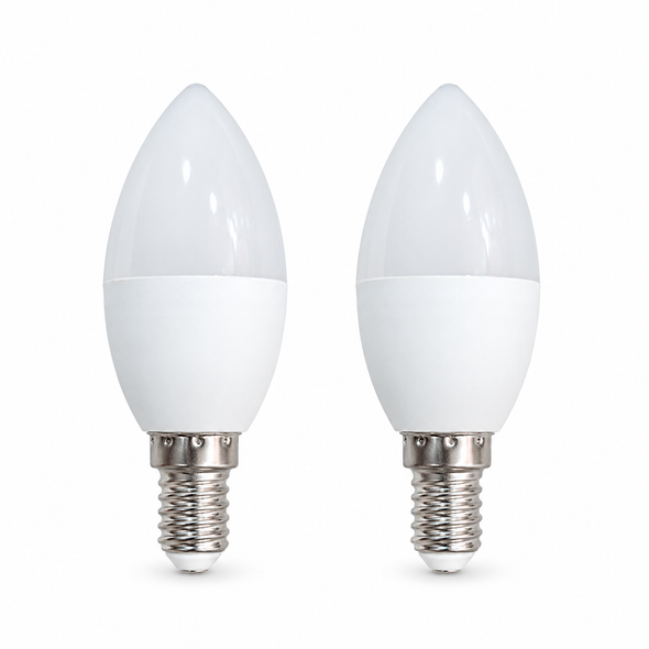 LED Candle Bulb E14 White LED-C37-WH candle shape light bulb