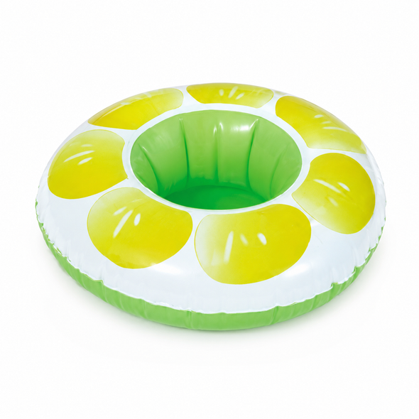 Lemon Fruit Cup Holder 97260 inflatable floating drink holder for pool and summer water activities