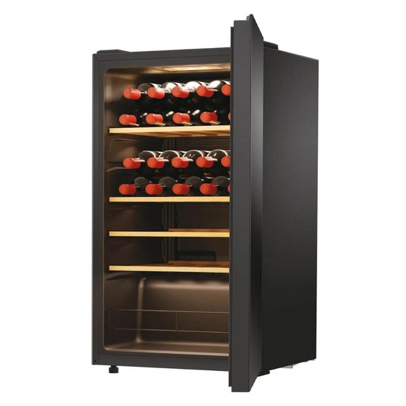 Haier HWS34GGH1 Beverage Cooler Fridge 90L - Black | HWS34GGH1