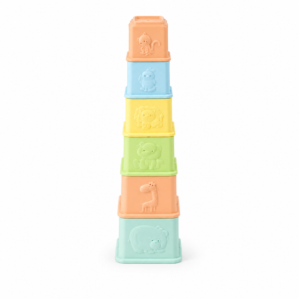 Dolu ROUND STACKING CUPS BABY TOY 5204 colorful stacking cups early learning toy