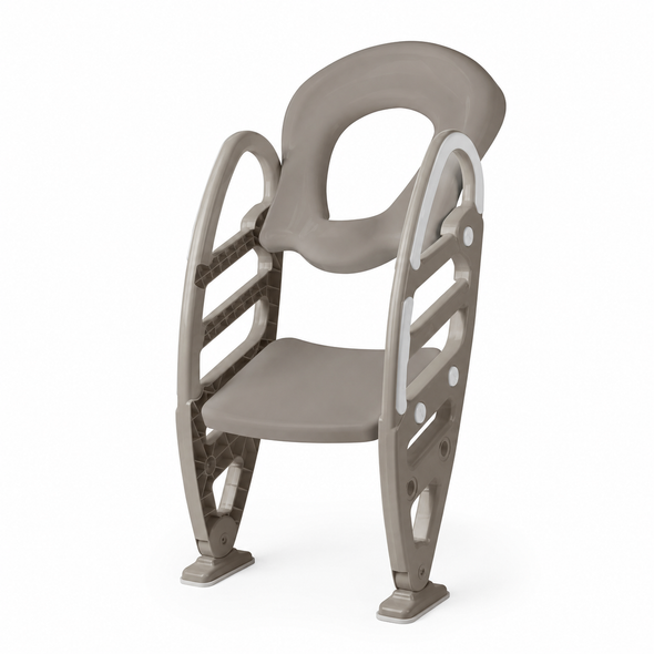 Dolu Toilet Trainer with Adjustable Non-Slip Ladder Grey 7243 child potty training seat