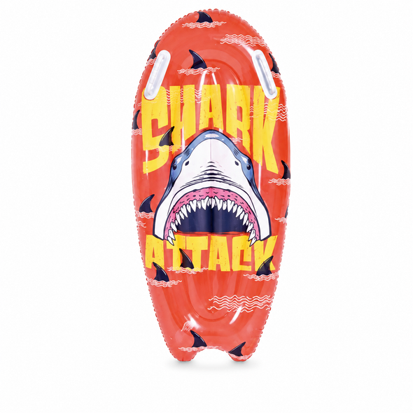 Shark Surf Board Ages 4 to 8 Red 35017 inflatable water board for supervised summer play
