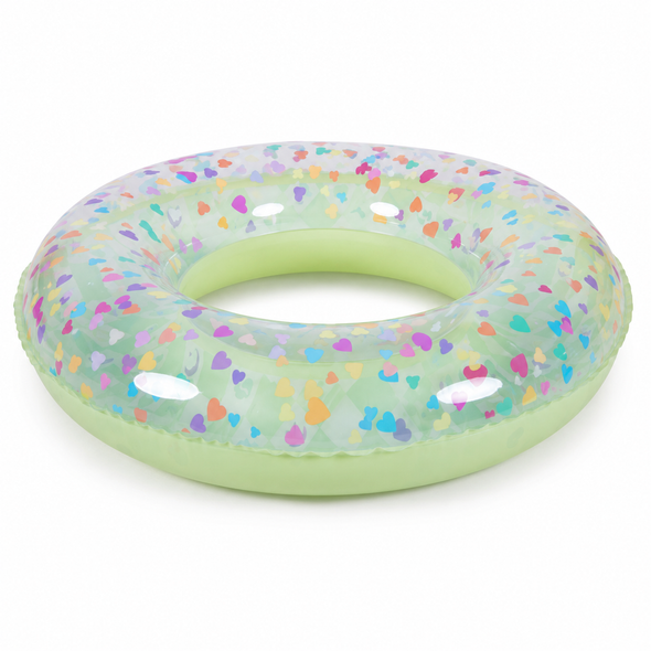 Heart Tube 90cm Green 35663 inflatable swim ring