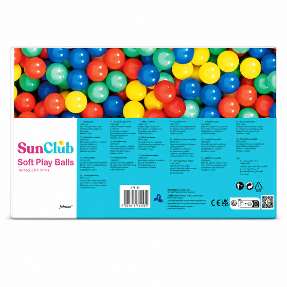 Soft-Feel Air-Filled Play Balls 6.5cm Colorful 290001