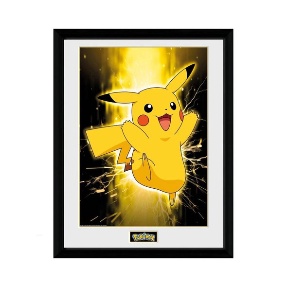 Pokemon Pikachu Glow 30 x 40 cm Framed Print
