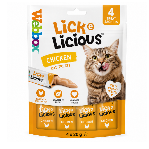 Webbox Lick e Licious Chicken Cat Treats 4x20 g | 864198