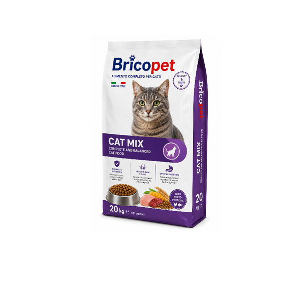 Bricopet Cat Mix Dry Cat Food 20 Kg | 09620110631