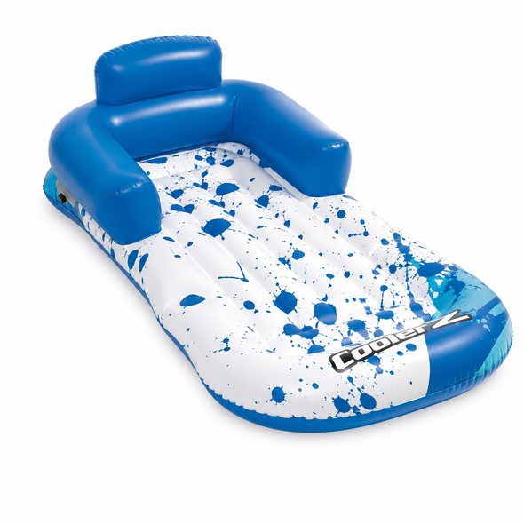 Bestway CoolerZ Cool Blue Inflatable Pool Lounger with Backrest 161 x 84 cm - 43155