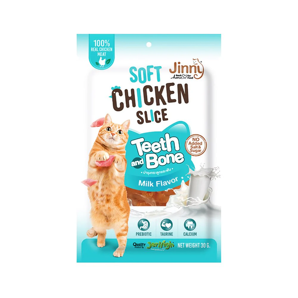 Jinny Soft Chicken Slice Milk Cat Treats 30 g x12 | 461305