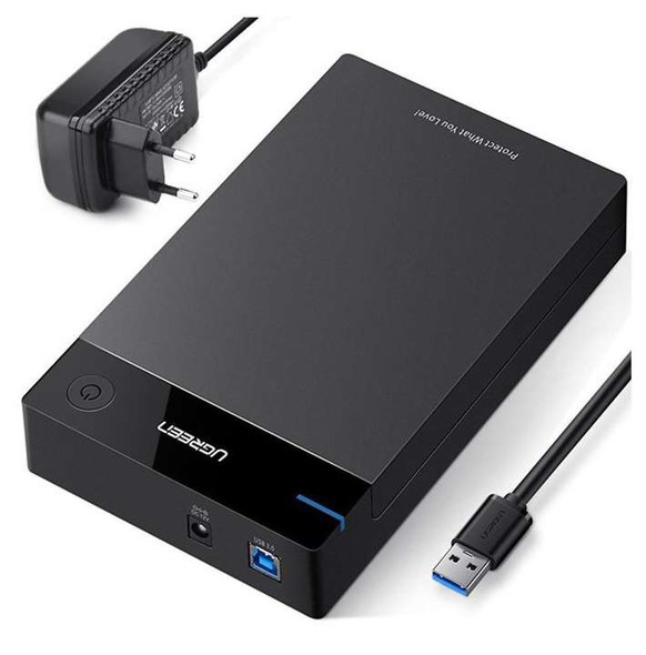 UGREEN USB 3.0 Enclosure for 2.5 & 3.5 inch HDD/SSD with power adapter | US222