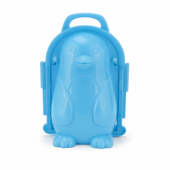 Kids Blue Penguin-Shaped Beach and Sand Mold with Carrying Handle - 1718-2