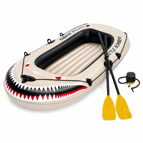 Bestway Battle Bomber Inflatable Boat with Oars and Foot Pump 188 x 98 x 30 cm - 61108