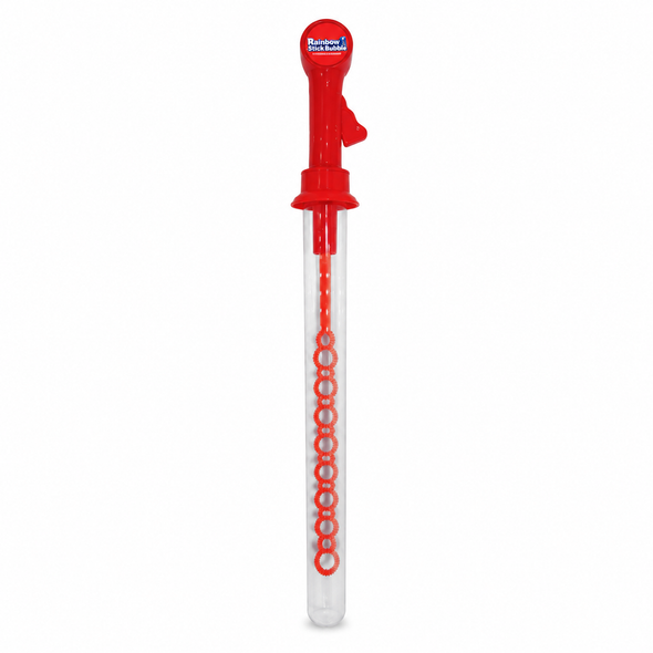 Rainbow Stick Red Multi-Ring Bubble Wand Toy - AL8273