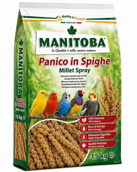 Manitoba Panico in Spighe Millet Spray Bird Food 15 Kg | 31820