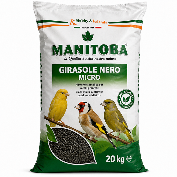 Manitoba Girasole Nero Micro Bird Food 20 Kg | 3060SA