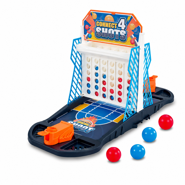 Connect 4 Shots Multicolor Basketball Launching Tabletop Game - 363