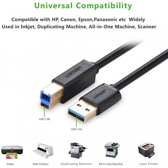 Achetez Câble Imprimante USB 2,0 Ugreen 1 m de Haute Vitesse Pour HP Canon Epson  USB Type B Mâle à un Cordon Mâle de Chine