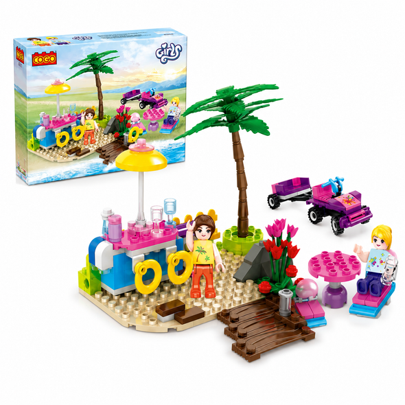 COGO Beach Girl 191-Piece Multicolor Building Block Playset - 4552