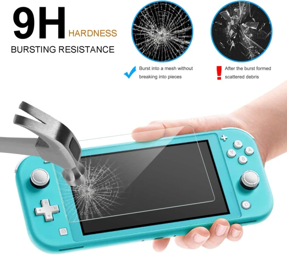 Crystal Case with Tempered Glass for Nintendo Switch Lite