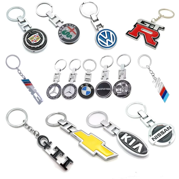Car Brand Metal Keychain – 22 Models