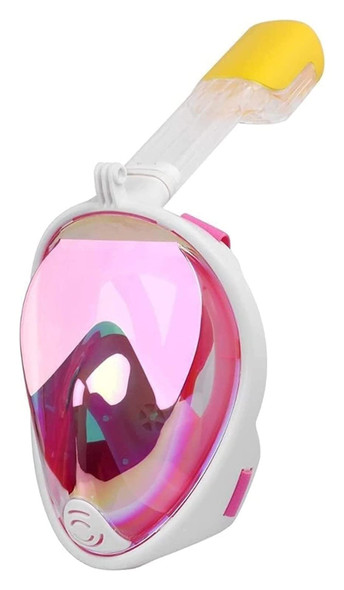 Tinted Full Face Snorkeling Mask with Integrated Snorkel Pink| AL1659