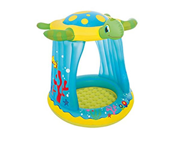 Bestway Turtle Totz Inflatable Play Pool with Sunshade 109 × 96 × 104cm | 52219