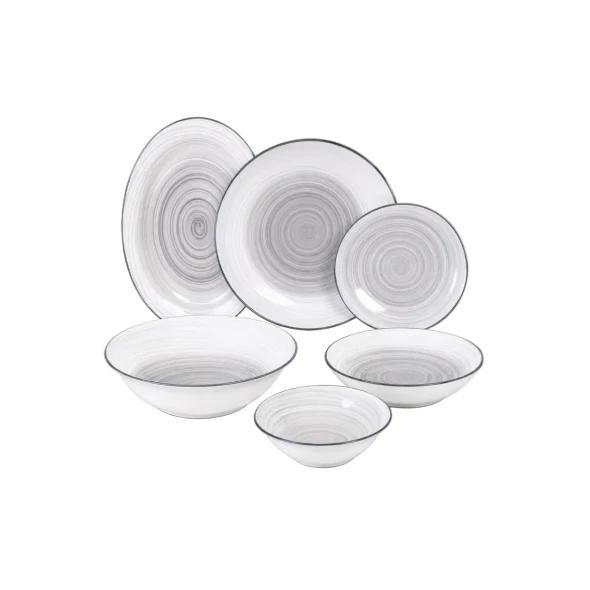 Dorsch Ripple Grey 26-Piece Porcelain Set | DH-09396