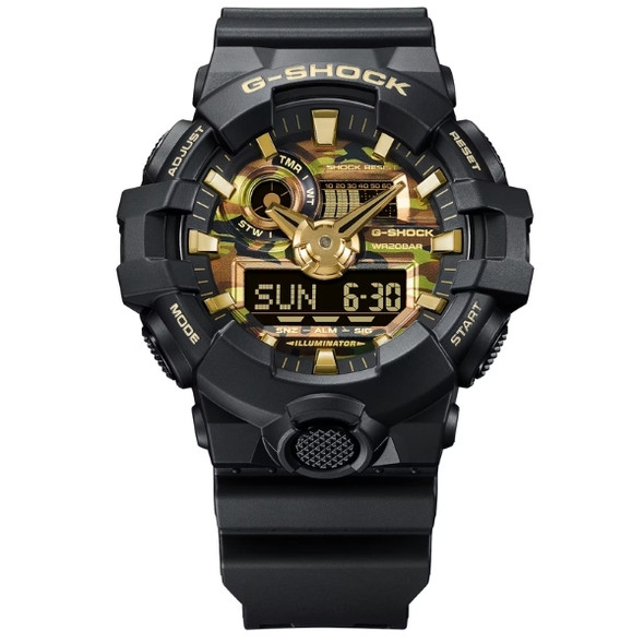 Casio G-SHOCK Casual Men Watch - Black Camouflage | GA-700CF-1ADR