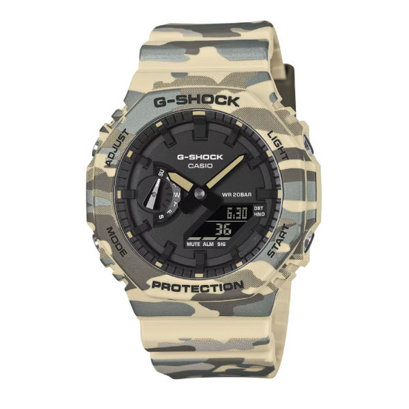 Casio G-SHOCK Men Watch - Khaki Camouflage | GA-2100CM-5ADR
