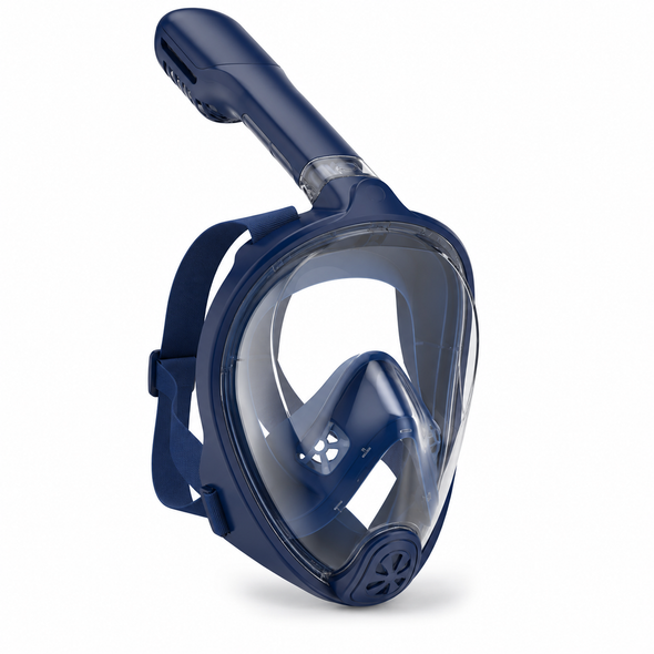 Full Face Snorkeling Mask with Integrated Snorkel Dark Blue | AL1658