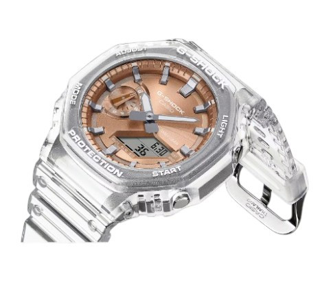 Casio G-SHOCK Analogue-Digital Men Watch - Transparent | GA-2100BM-7A5DR