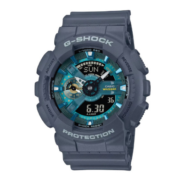 Casio G-SHOCK Analogue-Digital Men Watch - Grey & Navy Blue | GA-110AS-2ADR