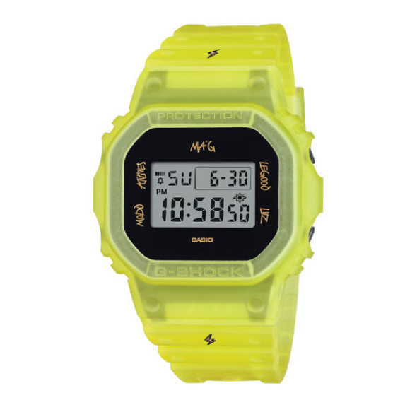 Casio G-SHOCK J Balvin Collaboration Model Men Watch - Black & Semi-Transparent Yellow | DWE-5600JB-1A9DR