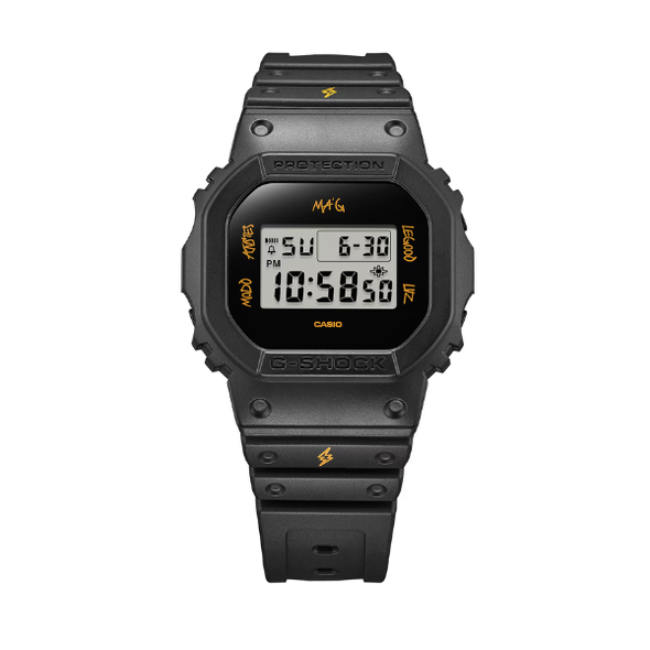 Casio G-SHOCK J Balvin Collaboration Model Men Watch - Black & Semi-Transparent Yellow | DWE-5600JB-1A9DR