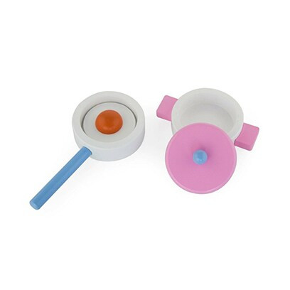 Viga Wooden Pot and Pan with Egg Pretend Play Set | 50720