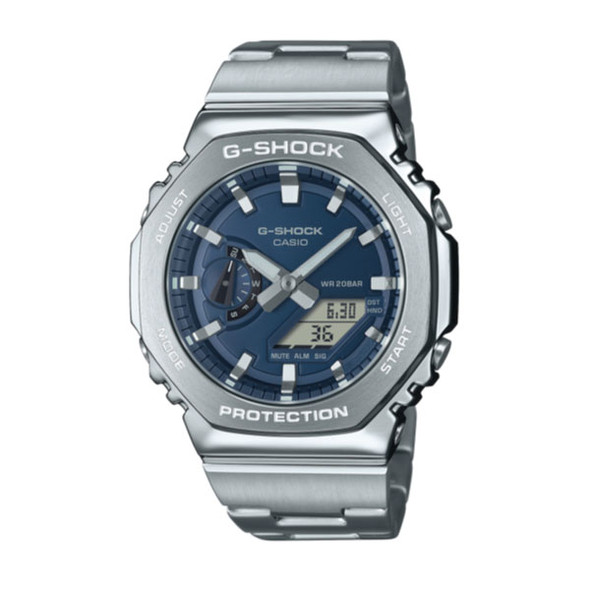 Casio G-SHOCK G-STEEL Casual Men Analog-Digital Watch - Silver & Blue | GM-2110D-2BDR