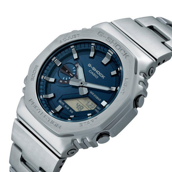 Casio G-SHOCK G-STEEL Casual Men Analog-Digital Watch - Silver & Blue | GM-2110D-2BDR