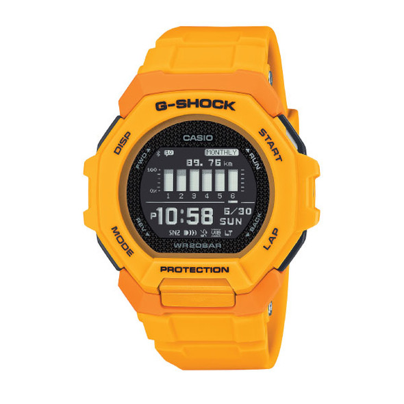 Casio G-SHOCK G-SQUAD Bluetooth Digital Men Watch - Yellow | GBD-300-9DR