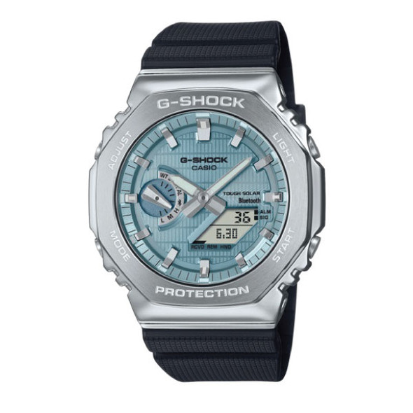 Casio G-SHOCK G-STEEL Bluetooth Solar Men Watch - Black & Blue | GBM-2100A-1A2DR