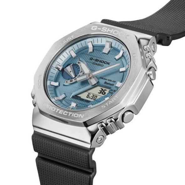 Casio G-SHOCK G-STEEL Bluetooth Solar Men Watch - Black & Blue | GBM-2100A-1A2DR