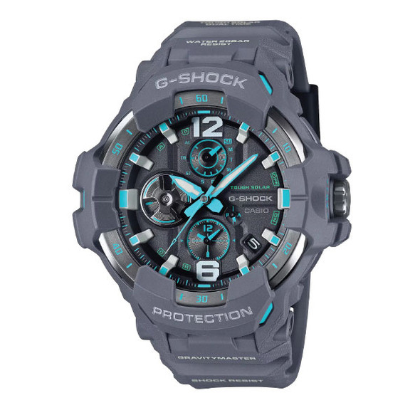 Casio G-SHOCK GRAVITYMASTER Bluetooth Solar Men Watch - Grey & Blue | GR-B300-8A2DR
