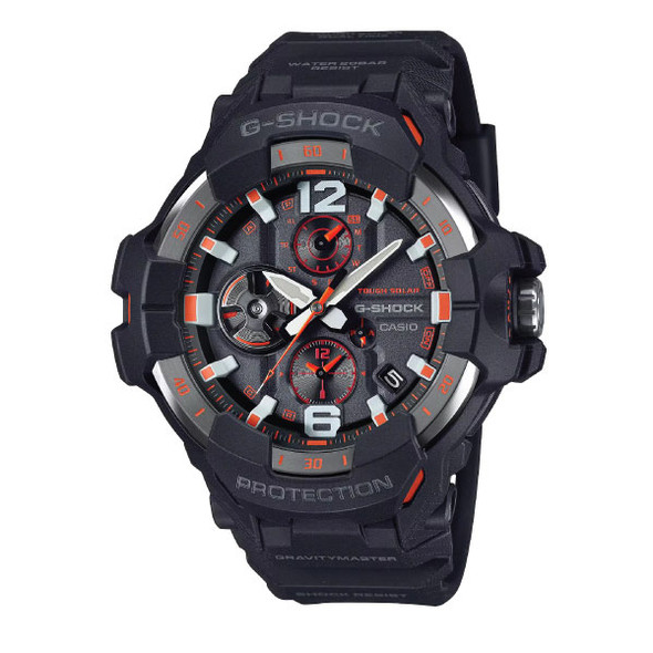 Casio G-SHOCK GRAVITYMASTER Bluetooth Solar Men Watch - Black & Orange | GR-B300-1A4DR