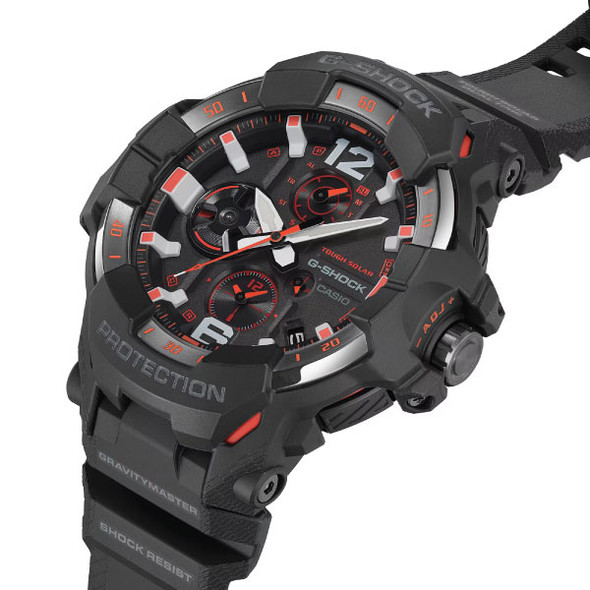 Casio G-SHOCK GRAVITYMASTER Bluetooth Solar Men Watch - Black & Orange | GR-B300-1A4DR