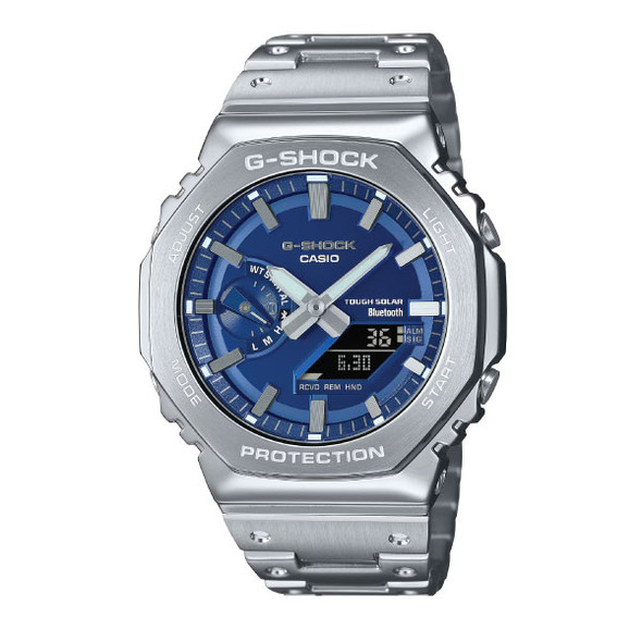 Casio G-SHOCK Full Metal Solar Men Watch - Blue & Silver | GM-B2100AD-2ADR