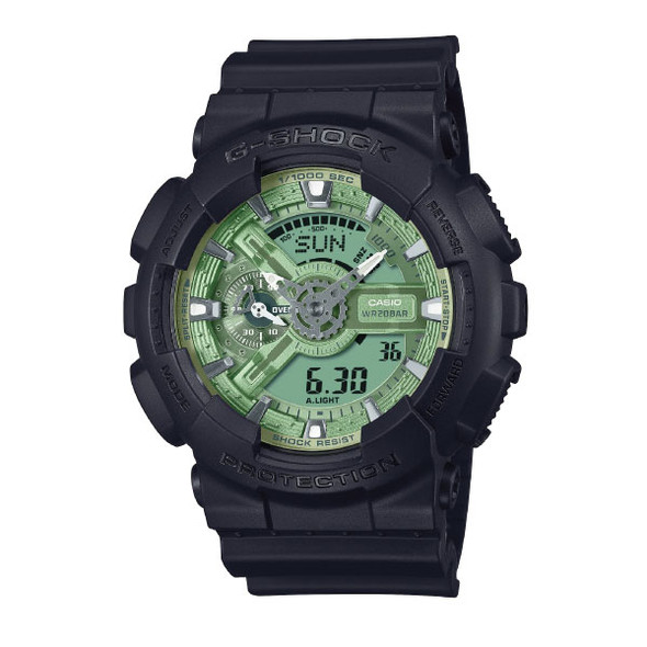 Casio G-SHOCK Casual Men Analog-Digital Watch - Black & Sage Green | GA-110CD-1A3DR